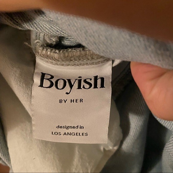 Boyish Denim Dress Mini Blue Sydney General Safari Short Sleeve Button Utility - Picture 7 of 11